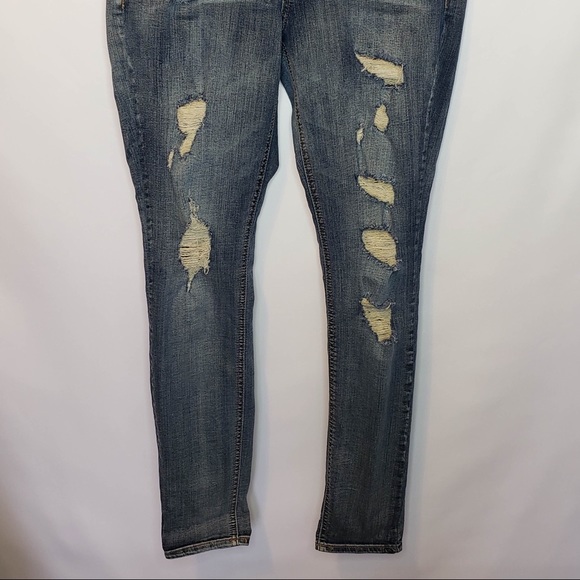 Refuge Destroyed Distressed Ripped Jeans Denim - Picture 3 of 6